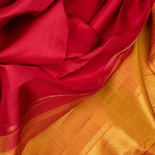 Handwoven Red with Orange Kanjivaram Silk Saree - 1990T010314DSC