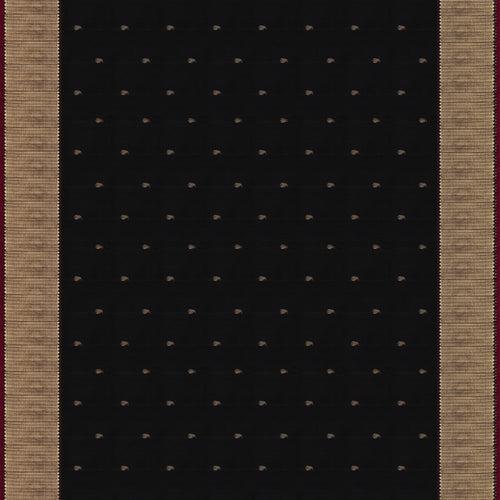 Handwoven Beige with Black Kanjivaram Silk Saree - 2044T008991DSC