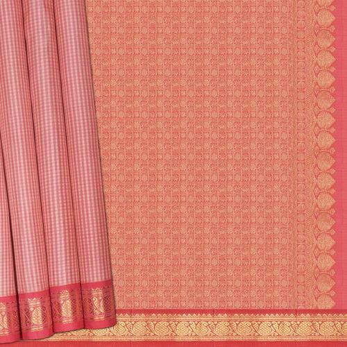 Handwoven Pink Kanjivaram Silk Saree - 2054T010366DSC