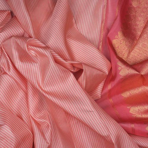 Handwoven Pink Kanjivaram Silk Saree - 2054T010366DSC