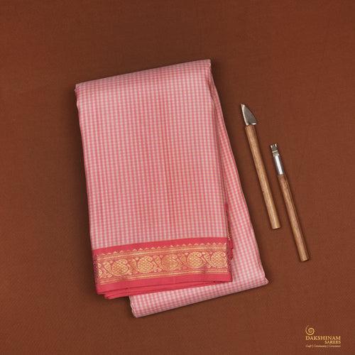 Handwoven Pink Kanjivaram Silk Saree - 2054T010366DSC