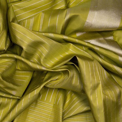 Handwoven Green Kanjivaram Silk Saree - 2056T010369DSC