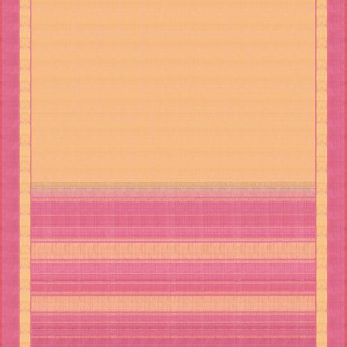 Handwoven Beige with Pink Kanjivaram Silk Saree - 2069T010312DSC