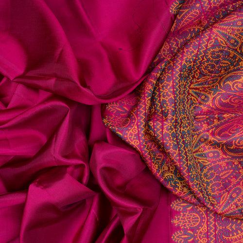Handwoven Pink Soft Silk Saree - 2078T010520DSC