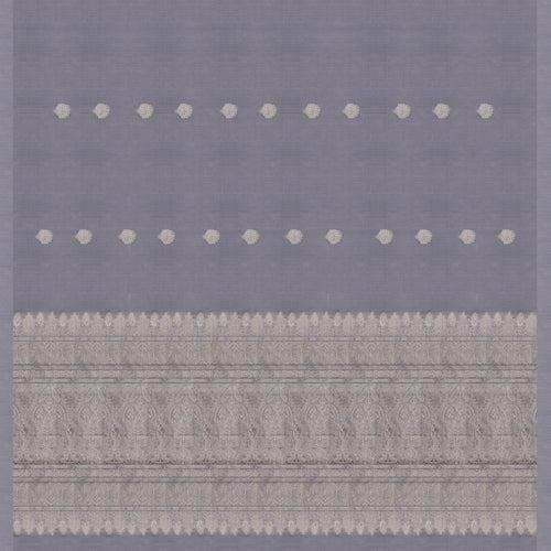 Handwoven Grey Soft Silk Saree - 2088T010523DSC