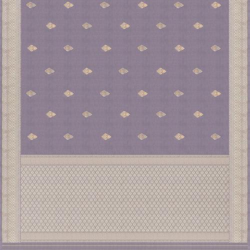 Handwoven Lavender Banarasi Silk Saree - 2110T006230DSC