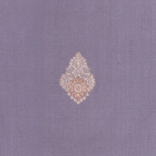 Handwoven Lavender Banarasi Silk Saree - 2110T006230DSC