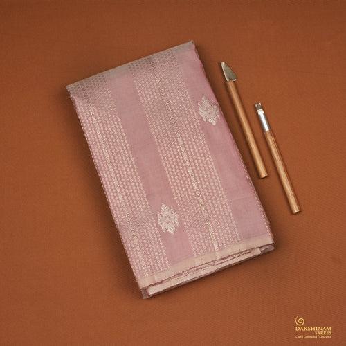 Handwoven Pink with Peach Kanjivaram Silk Saree - 2125T010566DSC