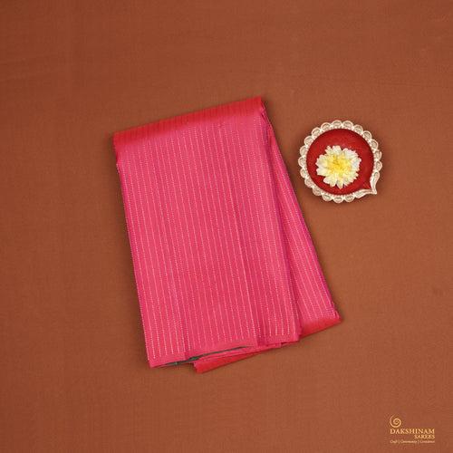 Handwoven Pink with Green Kanjivaram Silk Saree - 2119T010555DSC