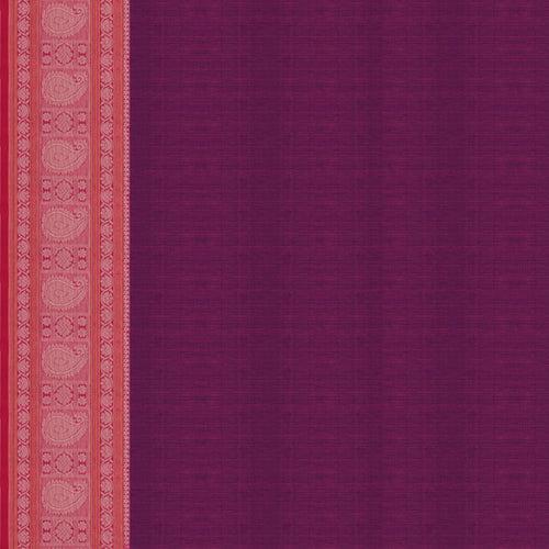 Handwoven Magenta with Pink Kanchipuram Silk Cotton Saree - 2177T010876DSC