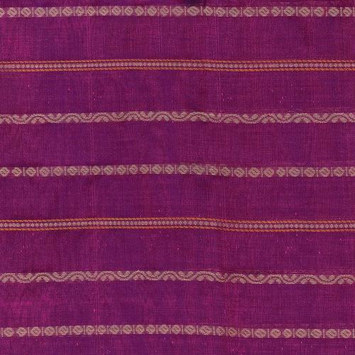 Handwoven Magenta with Pink Kanchipuram Silk Cotton Saree - 2177T010876DSC