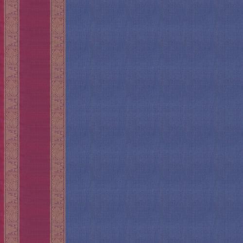 Handwoven Blue with Pink Kanchipuram Cotton Saree - 2198T010787DSC