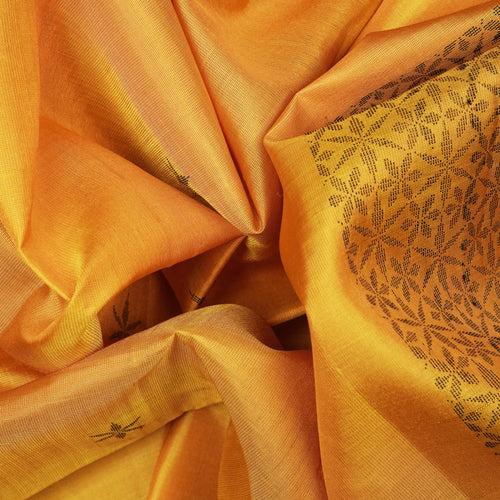 Handwoven Yellow Soft Silk Saree - 2368T011223DSC