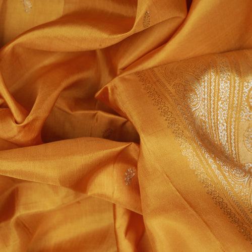 Handwoven Yellow Soft Silk Saree - 2367T011292DSC