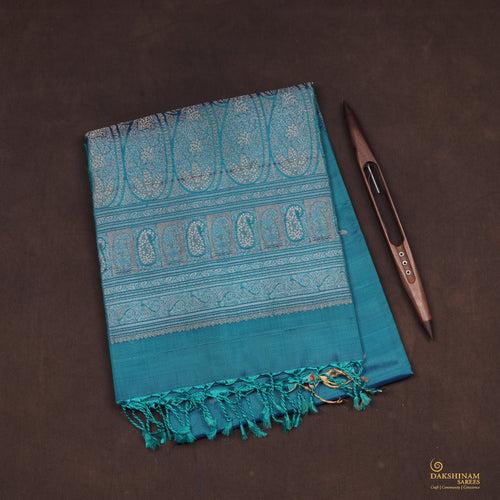 Handwoven Blue Soft Silk Saree - 2383T011293DSC