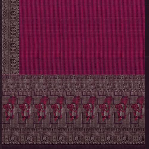 Handwoven Magenta with Purple Soft Silk Saree - 2365T011263DSC