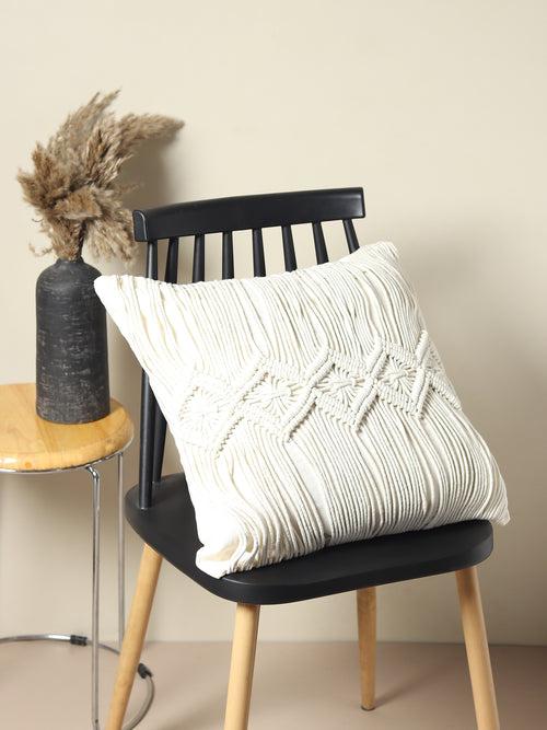 AMUN - MACRAME SQUARE CUSHION COVER