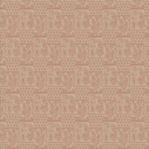 Chhaya Block Print Wallpaper design for Rooms muddy pink