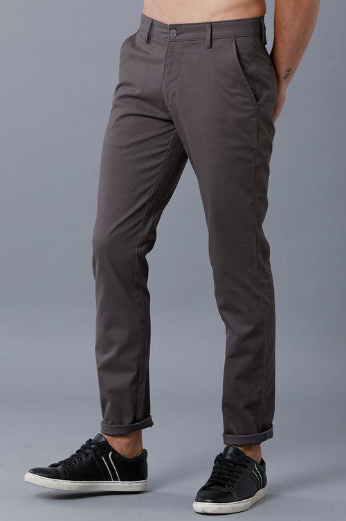 Dark Grey - 2 way stretch - COTTON PANT