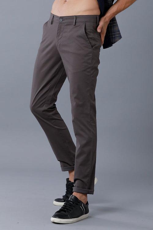 Dark Grey - 2 way stretch - COTTON PANT