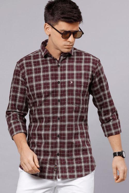 Wine Red Checks - Full-Stain Proof