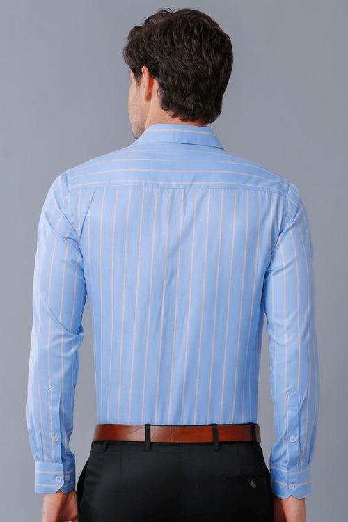 Bright Blue Formal Stripes - Full-Stain Proof
