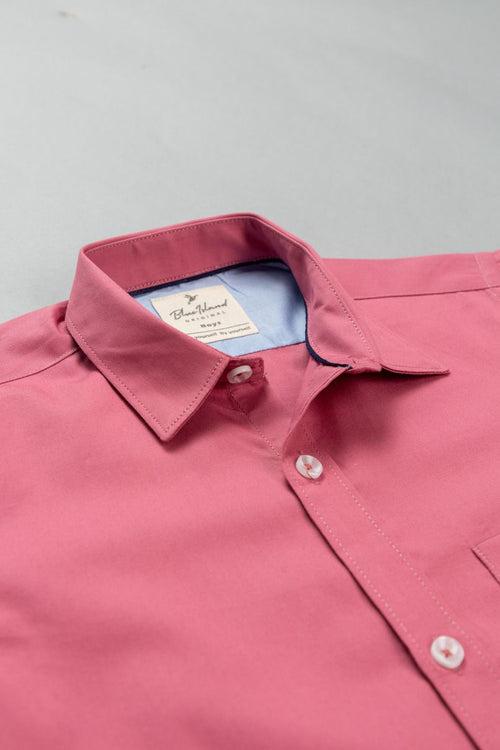 KIDS - Dark Pink Solid Shirt