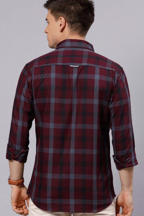 Burgundy Red Checks - Full-Stain Proof