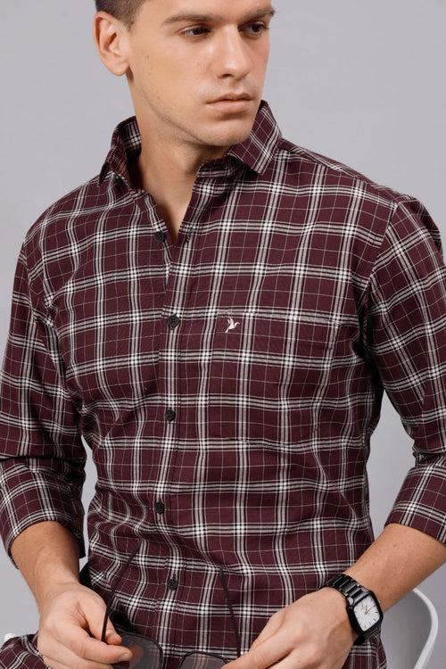 Wine Red Checks - Full-Stain Proof