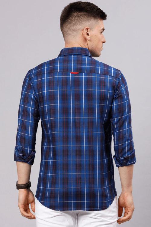 Blue & Navy Checks - Full-Stain Proof