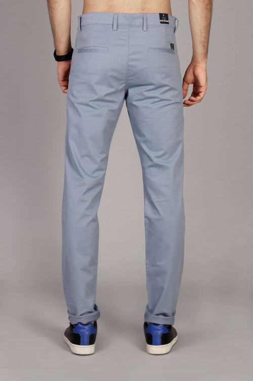 Bluish Grey - 2 way stretch - COTTON PANT