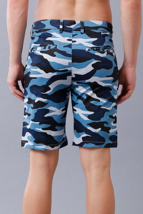 SHORTS - Blue Camouflage