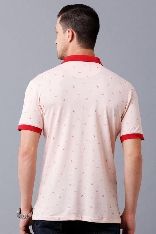 Mild Pink Printed TShirt - Stain Proof