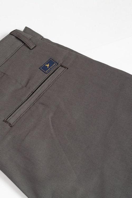 Grey Printed - 2 way stretch - COTTON PANT