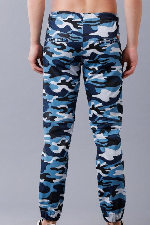 Blue Camouflage Joggers