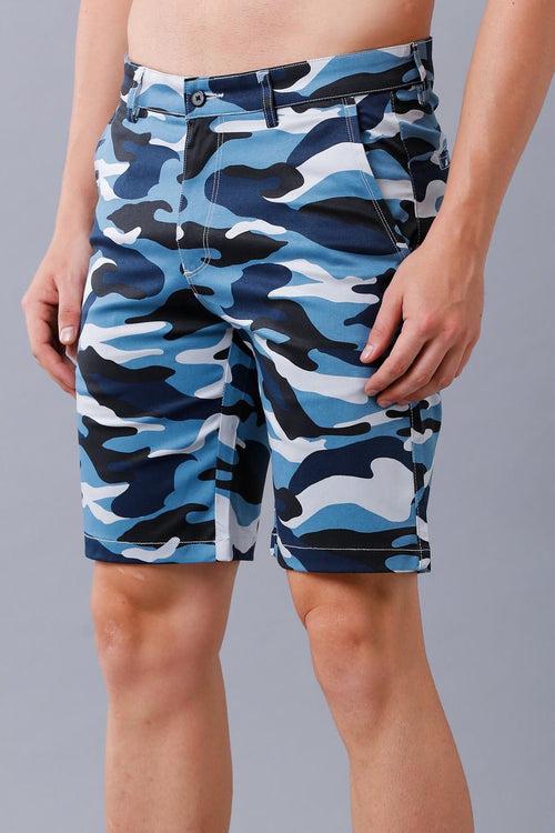 SHORTS - Blue Camouflage