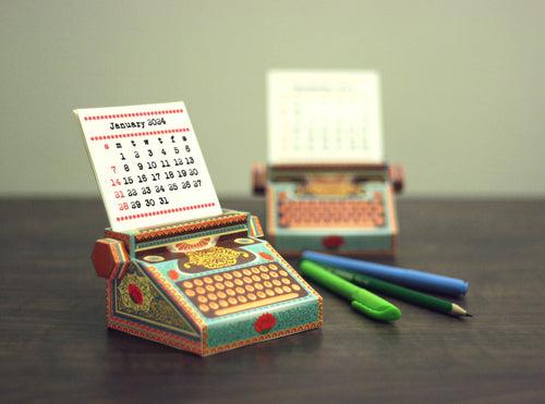 MOST POPULAR 2024 Combo Saver: Mini Toaster and Typewriter Desk Calendars - set of 2 DIY Paper Craft Kits