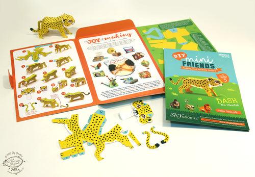 Mini Cheetah Animal Paper Craft Kit