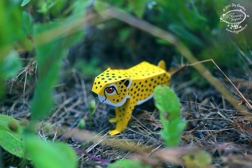 Mini Cheetah Animal Paper Craft Kit