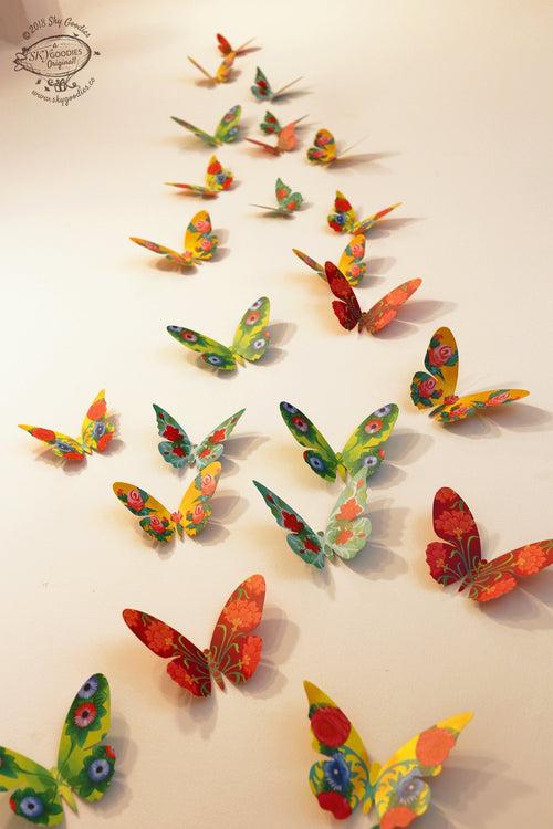 3 packs of 24 Decorative Paper Butterflies = 72 Butterflies