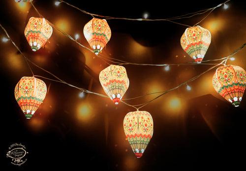 Paper Mini Hot Air Balloon Fairy Lights