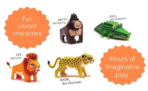 Mini Cheetah Animal Paper Craft Kit