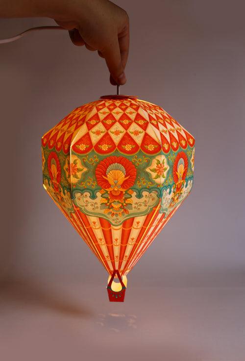 Instant Decor Combo Saver: 3 Hot Air Balloon Paper Lamps + Bulbs + Wires