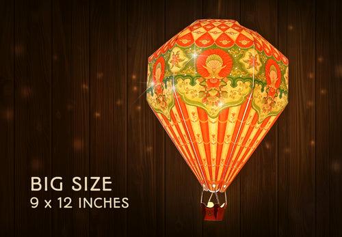 Combo Saver: 3 Hot Air Balloon Paper Lamp Shades: 1 Big Red + 2 Small Assorted