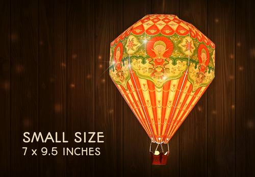 Small Red Hot Air Balloon DIY Paper Lamp Shade