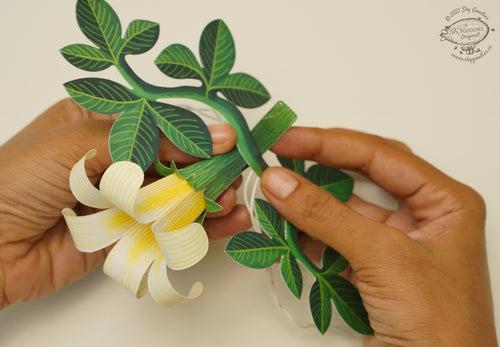 White Paper Flower Fairy Lights (10 flowers)