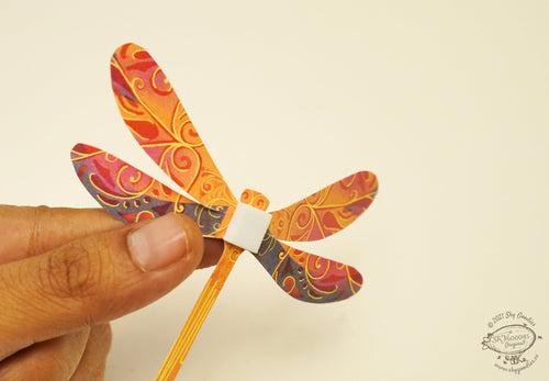 3 packs of 24 Decorative Paper Dragonflies = 72 Dragonflies