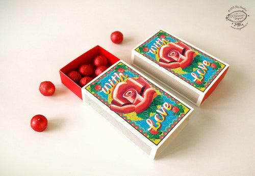 Set of 10 'With Love' Matchbox Gift Boxes