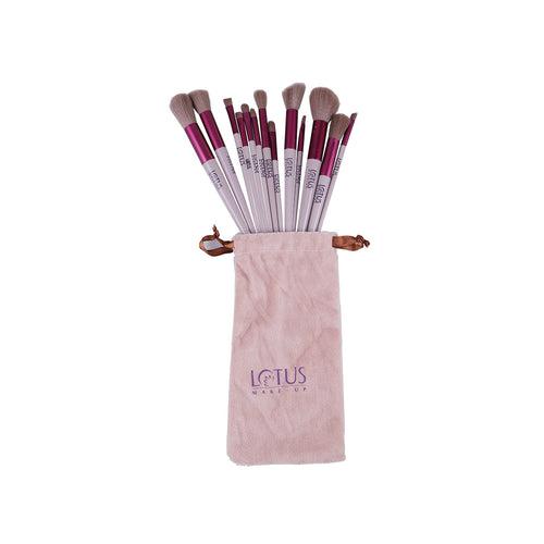 Lotus Make-up 13-piece Makeup Brush Set (with Pouch)