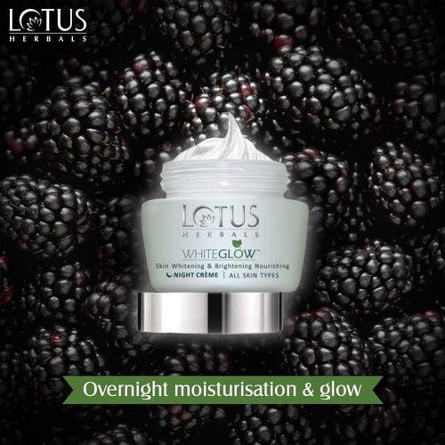 Lotus Herbals WHITEGLOW Skin Brightening & Nourishing Night Cream 20g